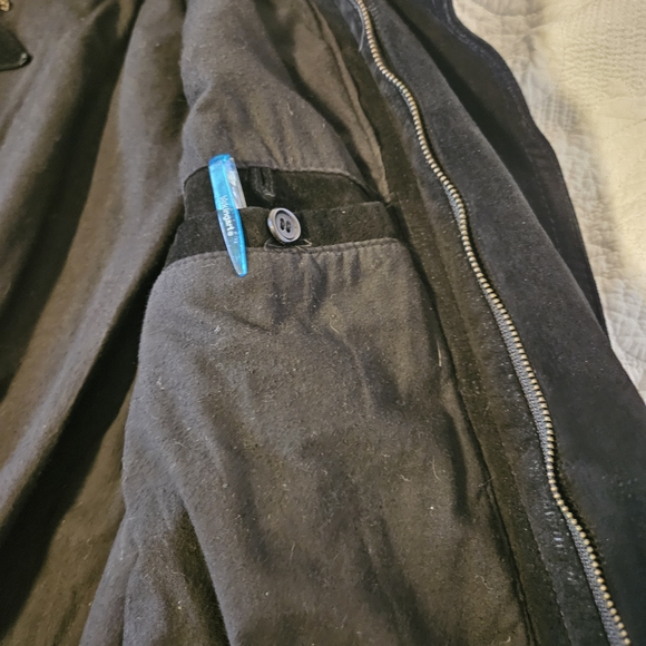 Saxony Collection - Men's  Black Heavyweight Long Leather Jacket Size M - Picture 11 of 16